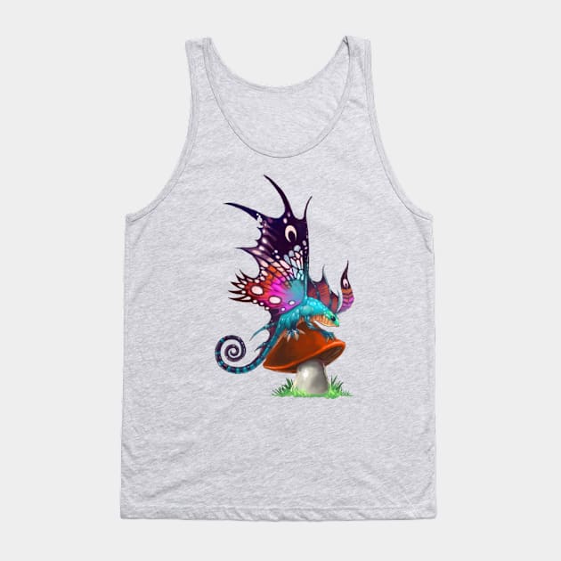 Realistic Bright Winged Dragon Tank Top by DM